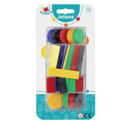 Image de FLYPOP&#039;S Jetons Jeu de Cartes 140275LIN Multicolore Plastique 2 à 6 Joueurs Jeux Société Poker Loto 22 cm x 11 À Partir Ans