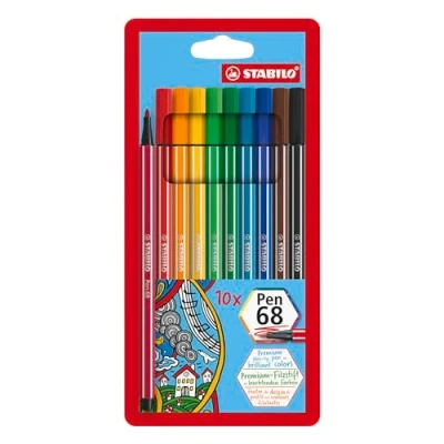 Image de Ensemble de Marqueurs Stabilo Pen 68 10 Pièces Multicouleur
