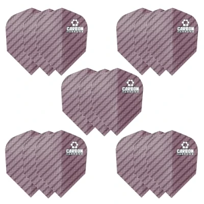 Image de Harrows ailettes de fléchettes en carbone 5 x jeux d&#039;ailettes (15 au total) I 100 microns Premium extra résistantes fabriquées Royaume Uni