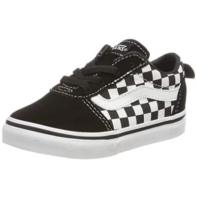 Image de Vans Mixte Enfant Ward Slip on Canvas Shoes, Noir Checkers Black True White, 24 EU