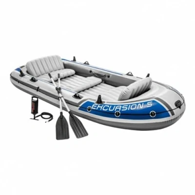 Image de Intex Unisex Youth Excursion 5 bateau, Gris, 366 x 168 43 cm EU