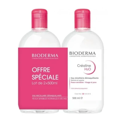 Image de Bioderma Créaline H2O eau micellaire lot 500ml x2