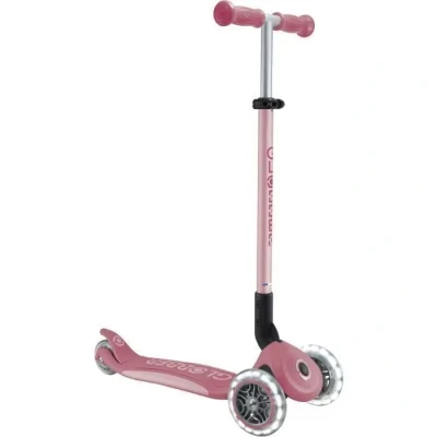 Image de Globber Primo Foldable Plus Lights Trottinette 3 Roues pour Les Enfants de à 9 Ans, Rose