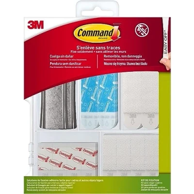Image de Command Assortiment de Solutions Fixation, Accrocher Cadres, Miroirs, Horloges, et Plus Encore