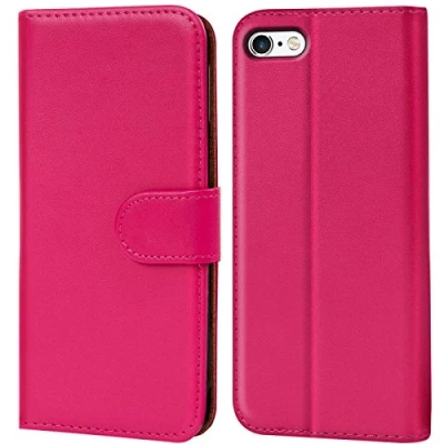 Image de Verco Coque pour Apple iPhone 6S, Housse Portefeuille 6 Etui en Cuir Synthétique Fonction Stand Case, Rose
