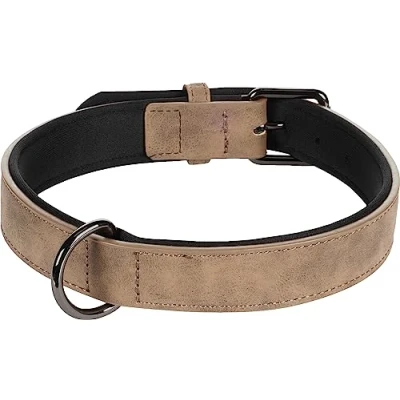 Image de Flamingo Collier de Chien 47 57 cm XL Ajustable Similicuir avec Doublure intérieure en néoprène Doux Anti Traction très Confortable pour Votre