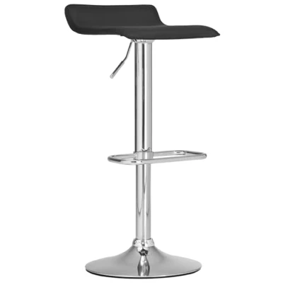 Image de CLP Tabouret De Bar Réglable en Hauteur Dyn Similicuir I Chaise Pivotante avec Repose Pied Piétement Métal Chromé, Couleur:Gris