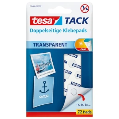 Image de Tesa Tack Pack de 72 Pastilles Transparent, 594080000000
