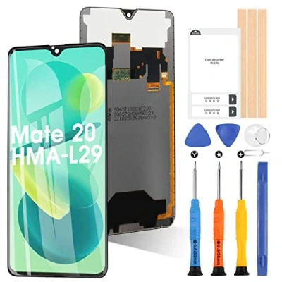 Image de ARSSLY Écran pour Huawei Mate 20 HMA L29 LCD Tactile Digitizer Réparation Pièces de Rechange avec Outils(Noir Prend En Charge L&#039;empreinte Digitale)