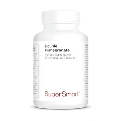 Image de Double Pomegranate Antioxydant Aide à Lutter Contre le Stress Oxydatif Extrait de Grenade Standardisé 40% Punicalagines et 90% d’Acide Ellagique Vegan Sans Gluten Supersmart