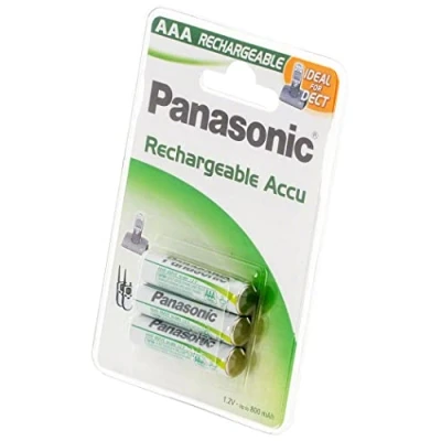 Image de PANASONIC Lot de 2 Blisters 3 Piles Rechargeables AAA NiMH HR03 750 mAh Ready to Use 1,2V