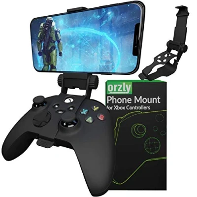 Image de Clip de jeu mobile pour manette , support téléphone réglable compatible avec Xbox Series XS, One/One S/One X Carbon Noir