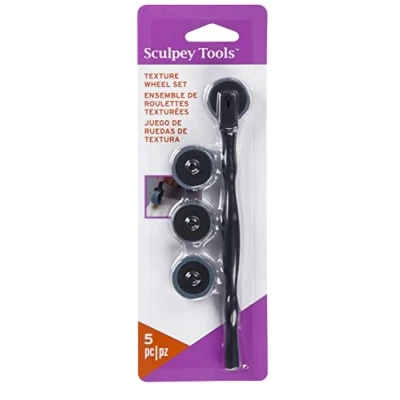 Image de Artemio Polyform Set de 5 Roulette à Motif, Plastique, Noir, 8,3 x 1,5 23,7 cm POASTWL01