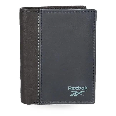 Image de Reebok Division Portefeuille Vertical avec Porte Monnaie Bleu 8,5 x 10,5 1 cm Cuir, Bleu, Talla única,