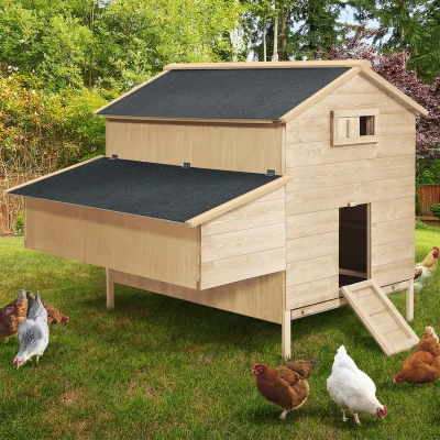 Image de Poulailler 15 à 18 poules en bois avec pondoir