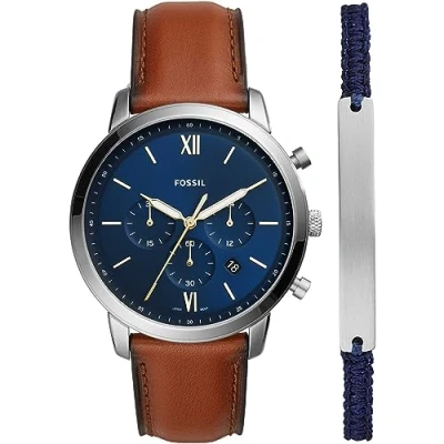 Image de Fossil Neutra Chrono SET Montre à aiguilles, Homme, Taille: One Size, Brown