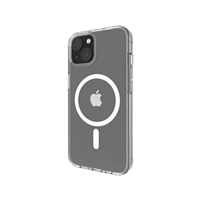 Image de Belkin coque de protection antimicrobienne compatible MagSafe pour iPhone 13 (aimants intégrés, matériaux anti UV et rebords surélevés protéger l&#039;appareil photo, transparente)