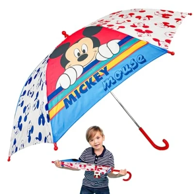 Image de Kid Licensing PARAGUAS 46CM Auto Mickey Parapluie Jeunesse, Mixte, Multicolore, Taille Unique