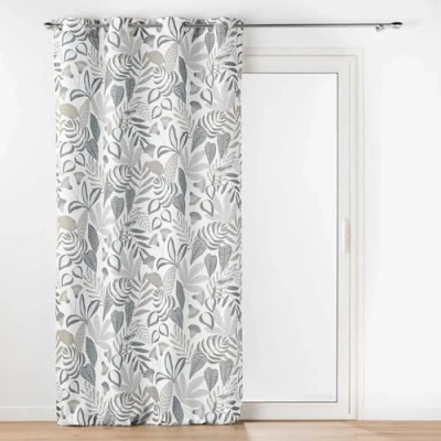 Image de Douceur d&#039;Intérieur Rideau, 100% Polyester, Tilda Blanc, 140 x 280 cm