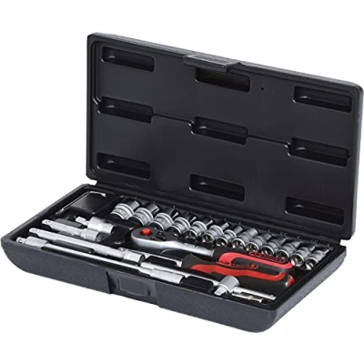 Image de KS TOOLS 911.0625 Coffret de Douilles F6 1/4&#039;&#039; CHROMEmat 25 Pcs