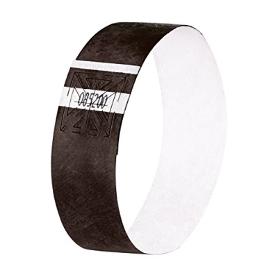 Image de SIGEL Eb215 120 Bracelets d&#039;Identification et de Contrôle Personnalisables, 25,5 X 2,5 cm, Noir