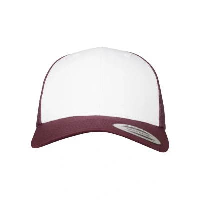 Image de Flexfit Retro Trucker Casquette, Taille: One Size, Maroon/white