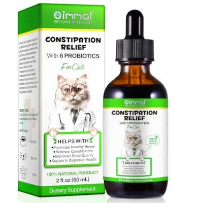 Image de XAYGHE Traitement de la constipation pour chat Soulagement laxatif Suppléments probiotiques avec 6 Prévient l&#039;accumulation selles, favorise