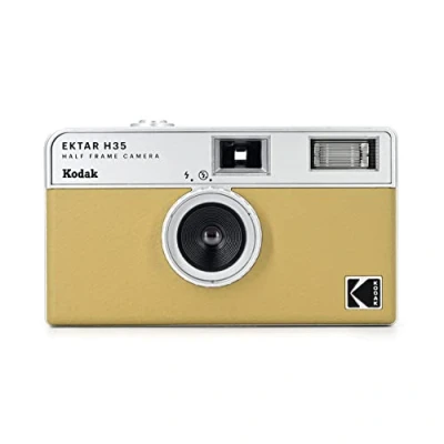 Image de KODAK EKTAR H35 Caméra de Film Demi Format 35 mm, réutilisable, sans Mise au Point, léger, Facile à Utiliser (Sable) (Film et Pile AAA Non Incluse)