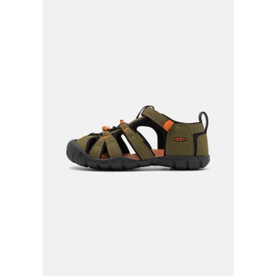 Image de Keen Seacamp II CNX Children Unisex Sandales de randonnée pour enfants, Taille: 29, Olive Textile