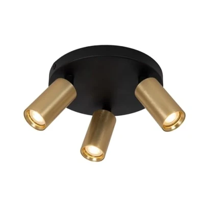 Image de Lucide Ritmo spot en saillie 3L Ø 18 x 11,1 cm noir avec or