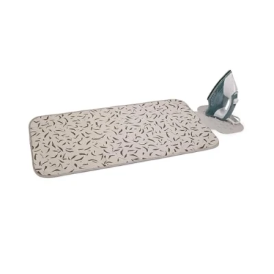 Image de Joseph Swift Tapis de Repassage Pliable, Repose Fer en Silicone, Résistant à la Chaleur/Vapeur, Antidérapant, Rangement Compact, 90x47 cm, Beige