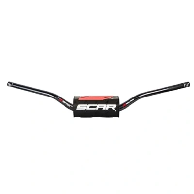 Image de Guidon Moto Cross SCAR O² 28mm (1 1/8) sans barre Villopoto Stewart Style Mousse noire