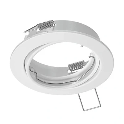 Image de ledscom.de Cadre d&#039;encastrement au plafond FERE, rond, pivotant, blanc mat, spots, spot encastré, cadre, plafonnier, spot, spots encastrés, de plafond, plat, spotlight