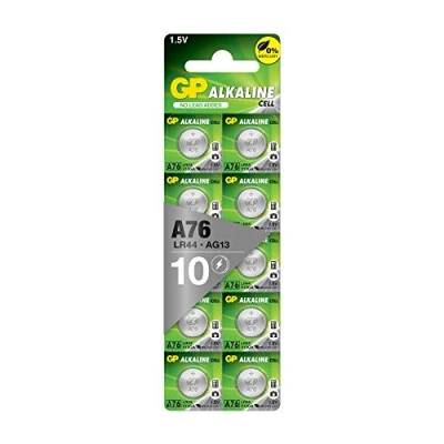 Image de GP A76F 2C10 Pile de bouton LR44 A76/AG13), la marque GP, multipack cartouches avec 10 unités, 1,5 V, sans mercure