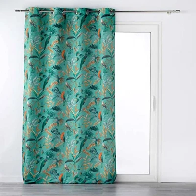 Image de Douceur d&#039;Intérieur Rideau, Polyester, Panis Bleu, 140 x 260 cm