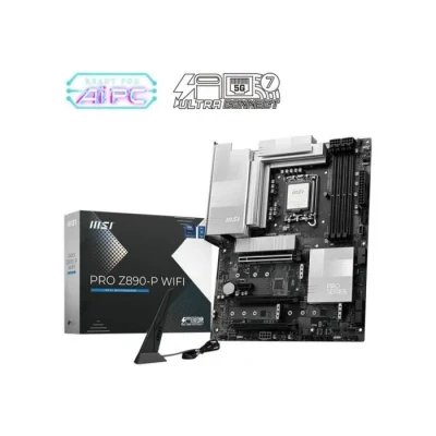 Image de Pro Z890 P WiFi Carte mère, ATX pour processeurs Intel Core Ultra (série 2), LGA 1851 DrMOS 55A, Mémoire DDR5 (9200+MT/s OC), PCIe 5.0 x16 &amp; 4.0 x16, M.2 Gen5, Thunderbolt 4, Wi FI 7, 5G LAN