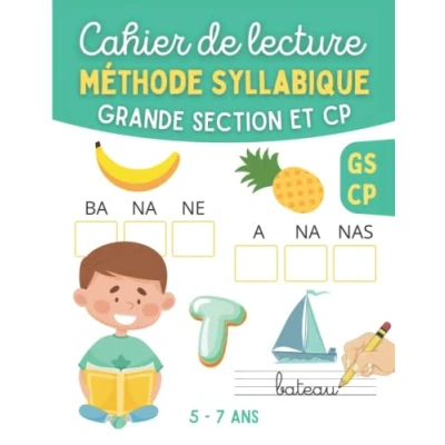 Image de Cahier de lecture Méthode Syllabique Grande Section et CP: Apprendre à lire avec des jeux exercices simples ludiques pour enfant en Maternelle GS CP Alphabet découper