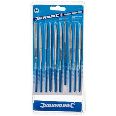 Image de Silverline 633509 Jeu de 10 limes aiguilles diamantées 140 mm
