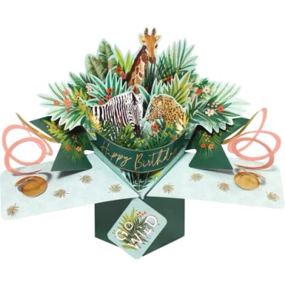 Image de Second Nature Carte de vœux pop up 3D Motif jungle