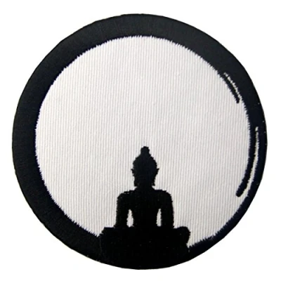 Image de Patch brodé en forme de Naissance à la mort, Bouddhisme Zen, coudre ou coller avec fer repasser