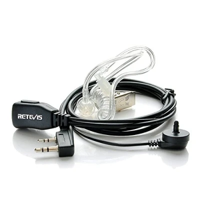 Image de Retevis Radio Oreillett 2 Pin Compatible RT24 RT22 RT27 RT619 baoFeng UV 5R Plus Nestling BF 888S 88E Combogame Radioddity Sunreal Tube Acoustique Transparent Oreillette (1 Pcs)
