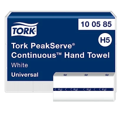 Image de Tork PeakServe Essuie mains continus blancs H5, Universal, comprimés, 12 x 410 feuilles, 100585, Grand