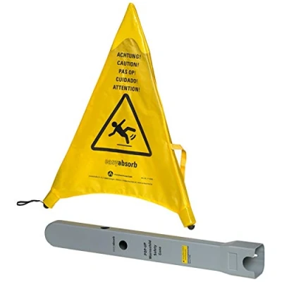 Image de Easy absorb P 10006 Panneau de signalisation antidérapant Attention ! &quot;, Pop Up multilingue, jaune, 53,5 cm