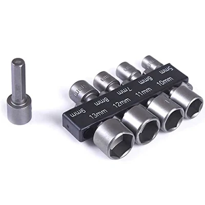 Image de RoserRose Lot de 9 Forets à Douille 5 13 mm, Jeu Douilles Embouts, pour Perceuse Queue Hexagonale 1/4&quot;, Tournevis Électriques et Perceuses, Visseuse Sans Fil