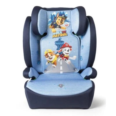 Image de Paw Patrol Siège auto de sécurité pour enfants avec hauteur 100 à 150 cm graphiques des jolis chiens Chase, Rubble et Marshall sur fond bleu