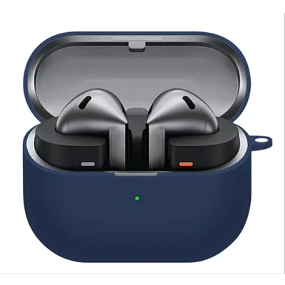 Image de GIOPUEY Étuis Compatible avec Samsung Galaxy Buds 3/3 Pro, Coque Silicone, Poids léger, Antichoc, Portable Bleu foncé