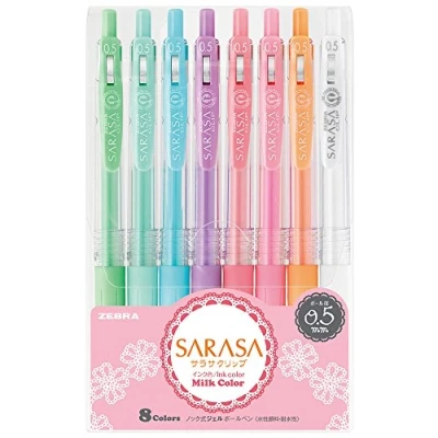 Image de Stylo Zebra Sarasa 0,7 mm MK Set de 8 couleurs 0.5