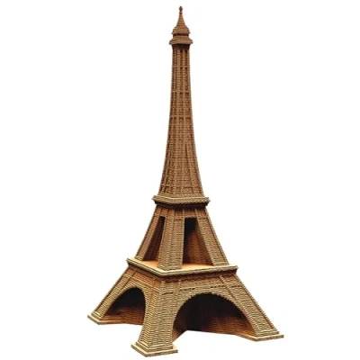 Image de Cartonic Tour Eiffel Constructeur en carton 3D Modèle dimensionnel Cadeau pour adultes et enfants Figure architecturale Ensemble de Puzzle