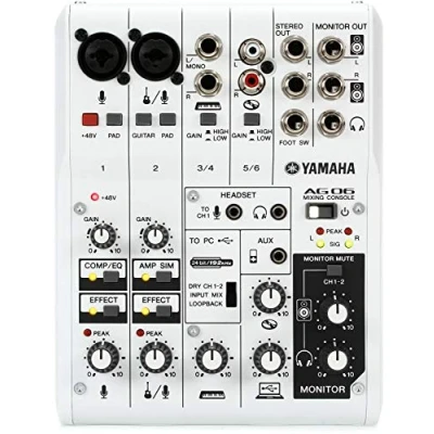 Image de Yamaha AG06 Table de mixage 6 canaux 2 micros