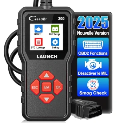 Image de LAUNCH Valise Diagnostic Auto Multimarque CR300, Universel OBD2 Voiture Français, Lecteur de Code d&#039;erreur Moteur, Effacer Defaut pour Tous les Véhicules après 2000